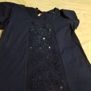 Dark blue shirt with sparkle